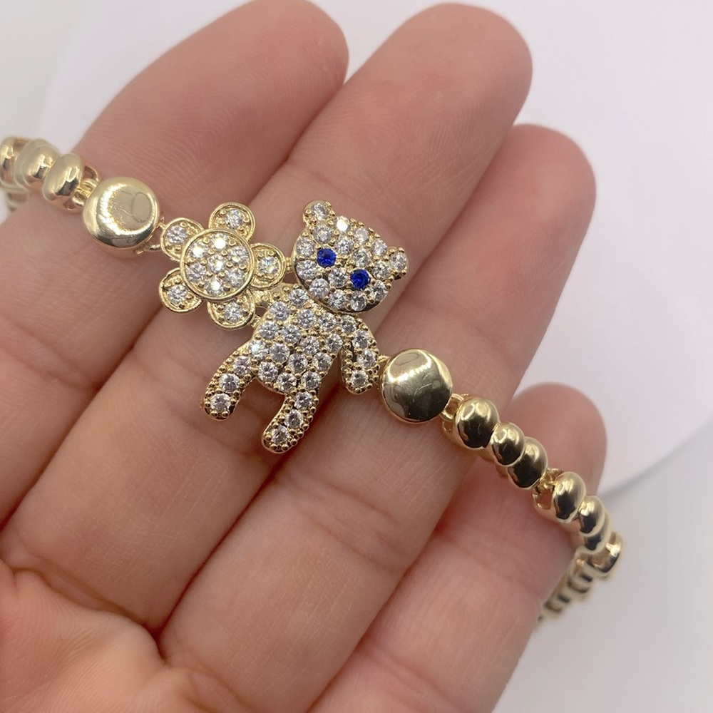 Teddy Bear Gold Bracelet
